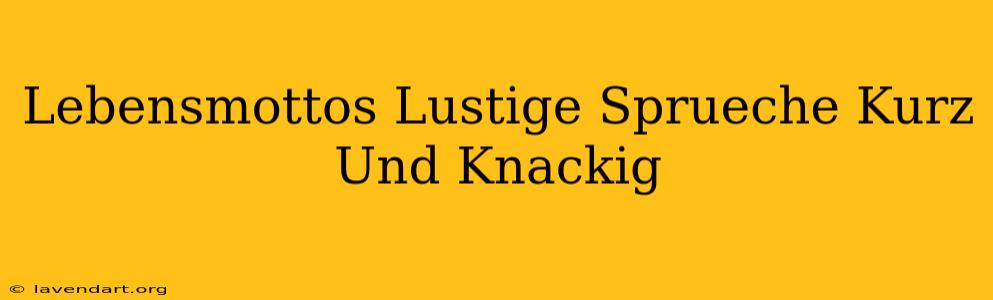 Lebensmottos Lustige Sprüche Kurz Und Knackig